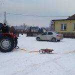 Pędzą sanie w Żelazowicach